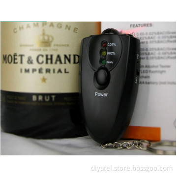 Best Selling! ! ! Mini Alcohol Breath Tester with Flashlight and Keychain, Fits Into Pocket or Purse